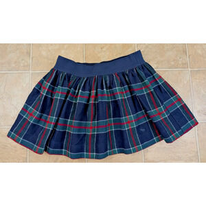 Y2K Abercrombie sz L Mini Skirt wool blend plaid print lined no belt 0025